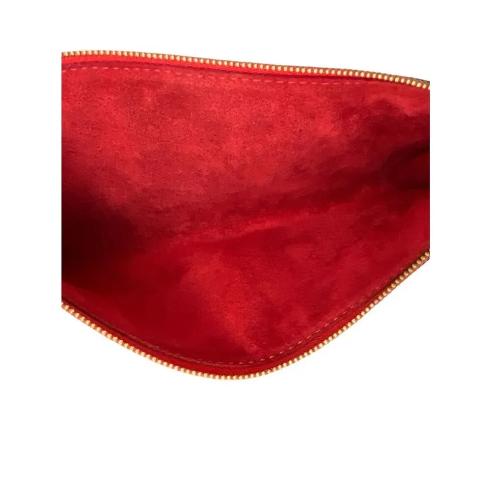 Louis Vuitton Pochette Accessoires Red Epi Leather Shoulder Bag 1998
